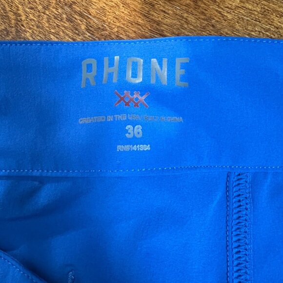 Rhone Board Shorts Men 36 Blue Tech Drawstring Classic Pockets 9” Stretch Beach‎ - Picture 7 of 15